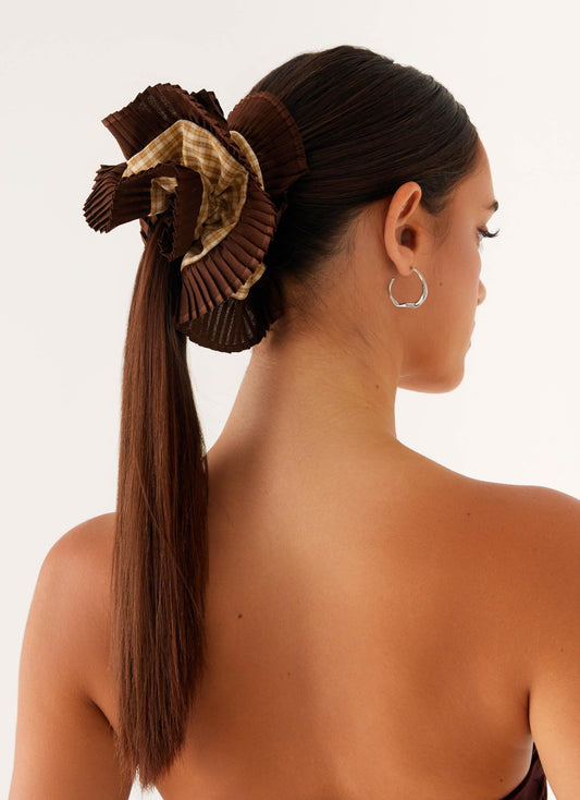 Angeline Scrunchie - Brown