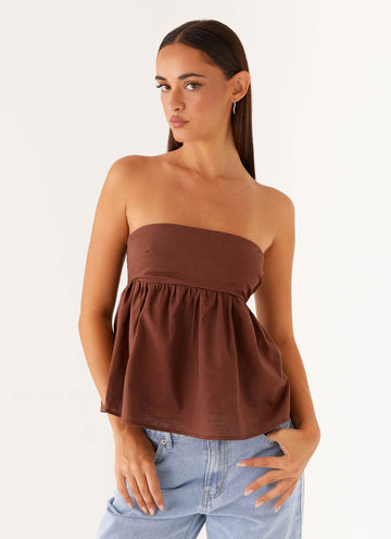 Cassie Tube Top - Chocolate