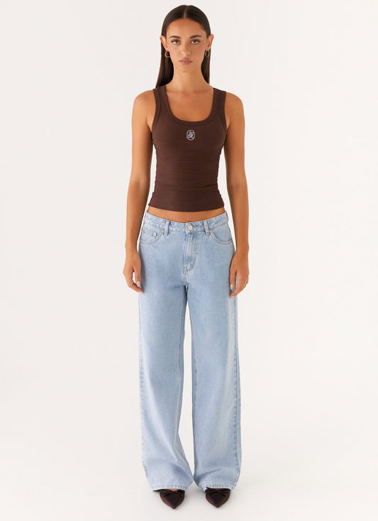 Keanna Low Rise Denim Jeans - Sky