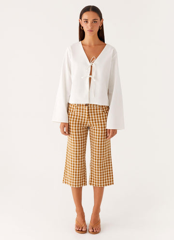 Radley Capri Pants - Brown Gingham