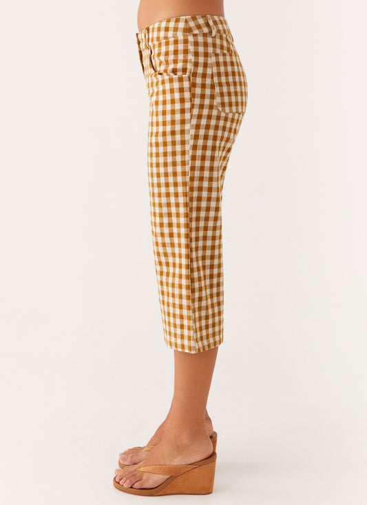 Radley Capri Pants - Brown Gingham