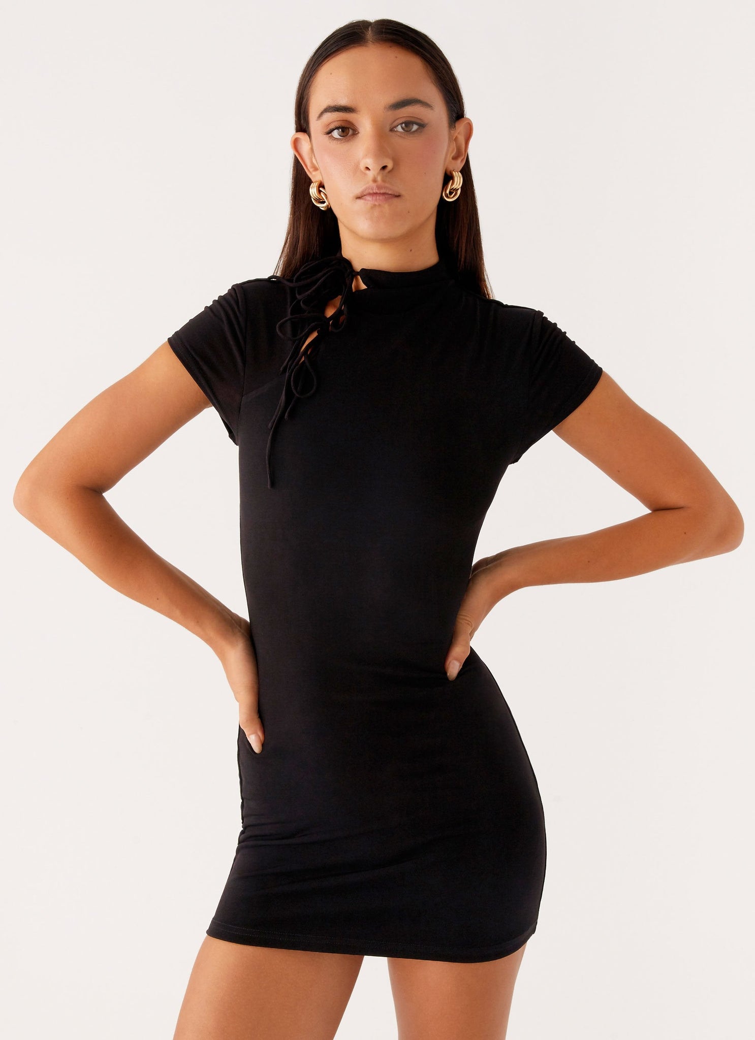 Time Capsule Cut Out Mini Dress - Black