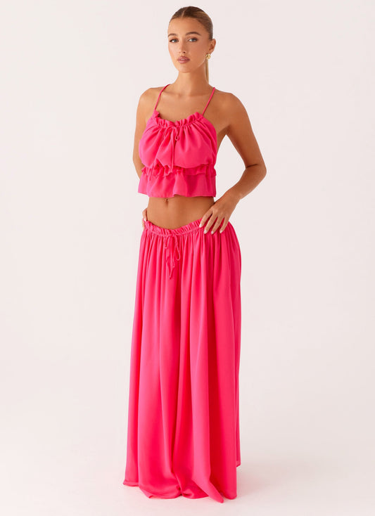 Zaya Maxi Skirt - Fuchsia